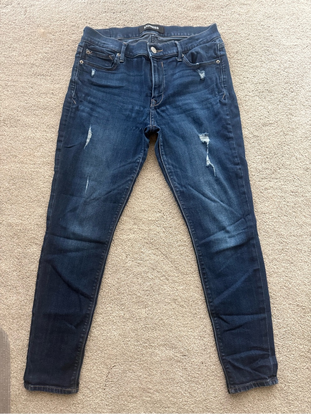 Express Women’s Skinny Jeggings with Light Distressing